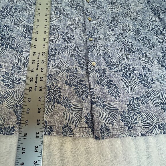 Tori Richard Honolulu Mens Leaf Hawaiian Shirt 2XL Cotton Lawn Rotary Intl Logo - Picture 7 of 7